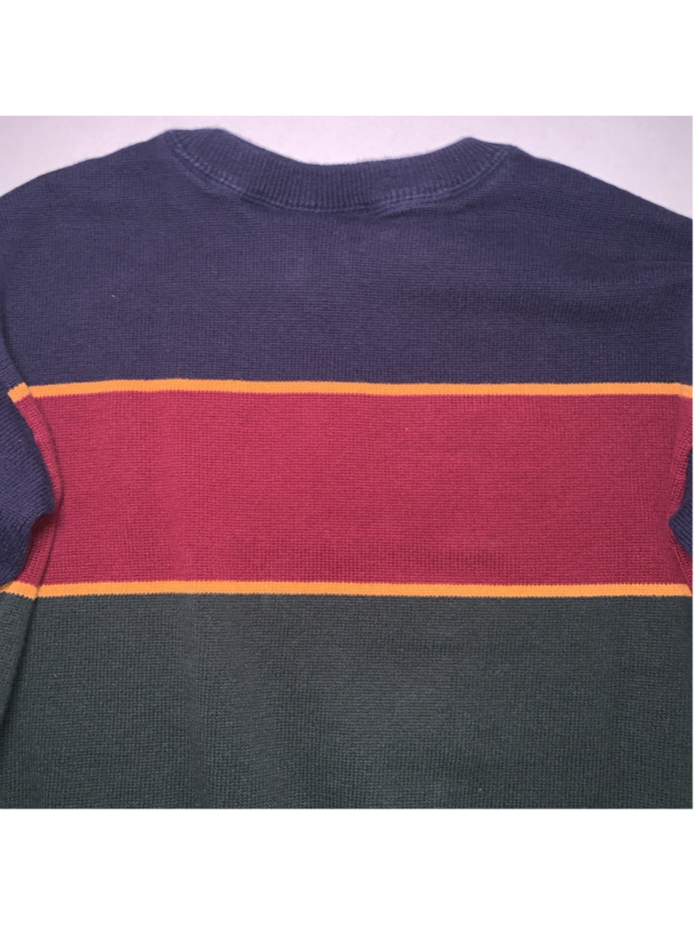 Gap Kids Boys Tops Striped Gap Logo Crew Neck School Sweater Size 8 Medium Boys - Picture 9 of 16